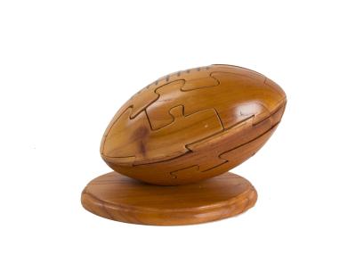 Brown Wood 3D Sports Puzzles - Football