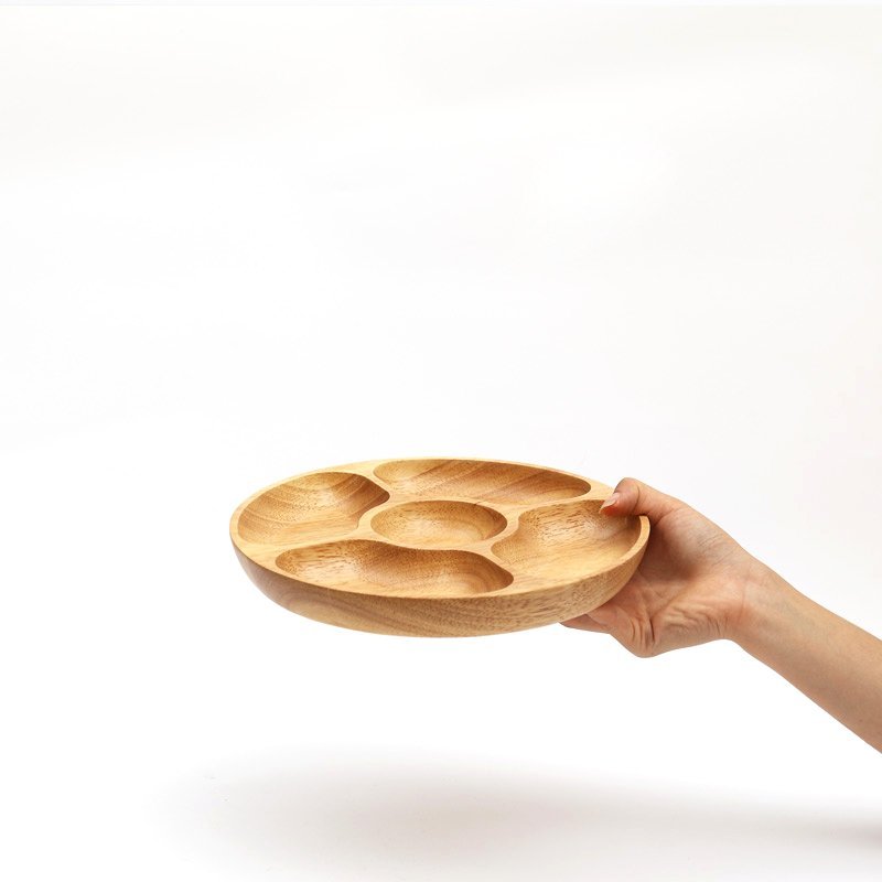 Oak Wood Snacks Tray