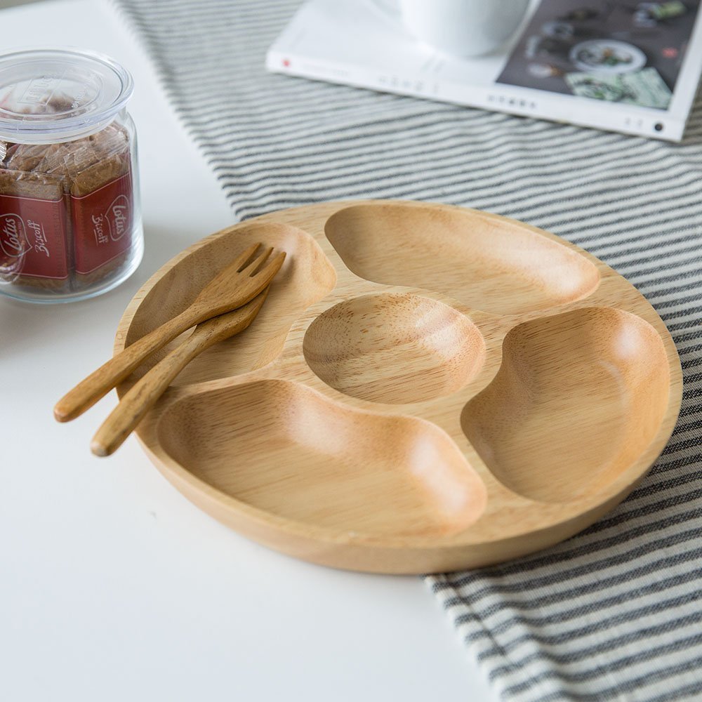 Oak Wood Snacks Tray