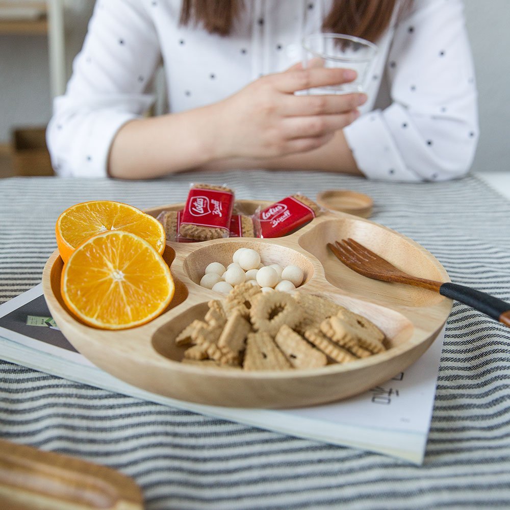 Oak Wood Snacks Tray