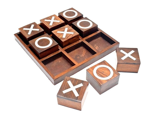 Presents Wooden Tic Tac Toe | Noughts and Crosses Game || Portable